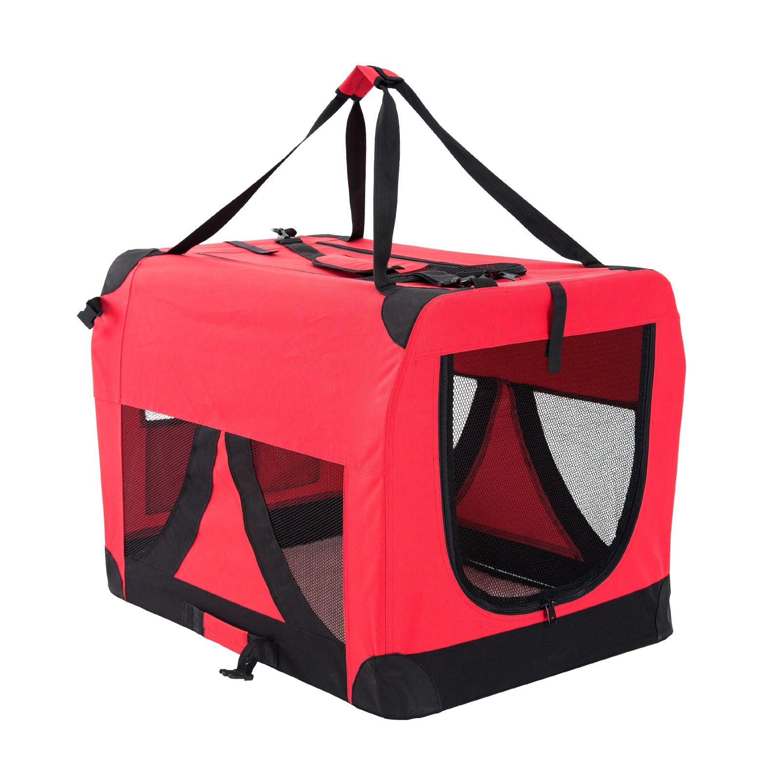 Paw Mate Red Portable Soft Dog Cage Crate Carrier L - Pet Parlour Australia