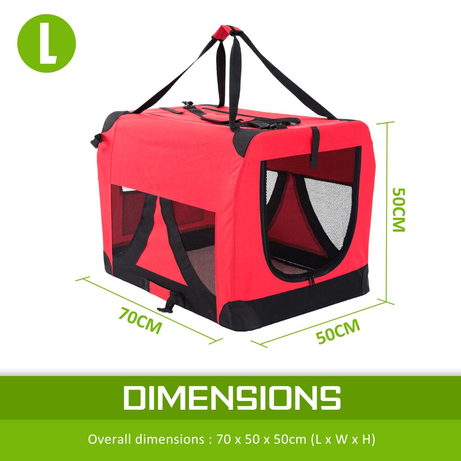 Paw Mate Red Portable Soft Dog Cage Crate Carrier L - Pet Parlour Australia