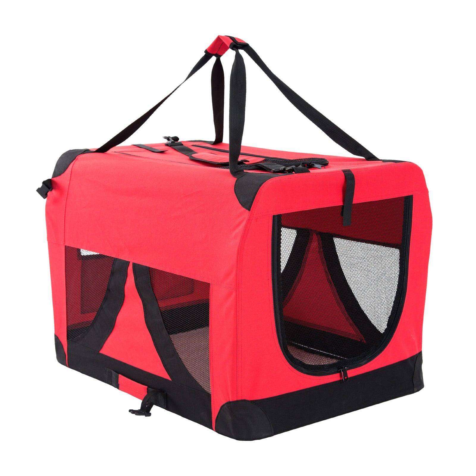 Paw Mate Red Portable Soft Dog Cage Crate Carrier XL - Pet Parlour Australia