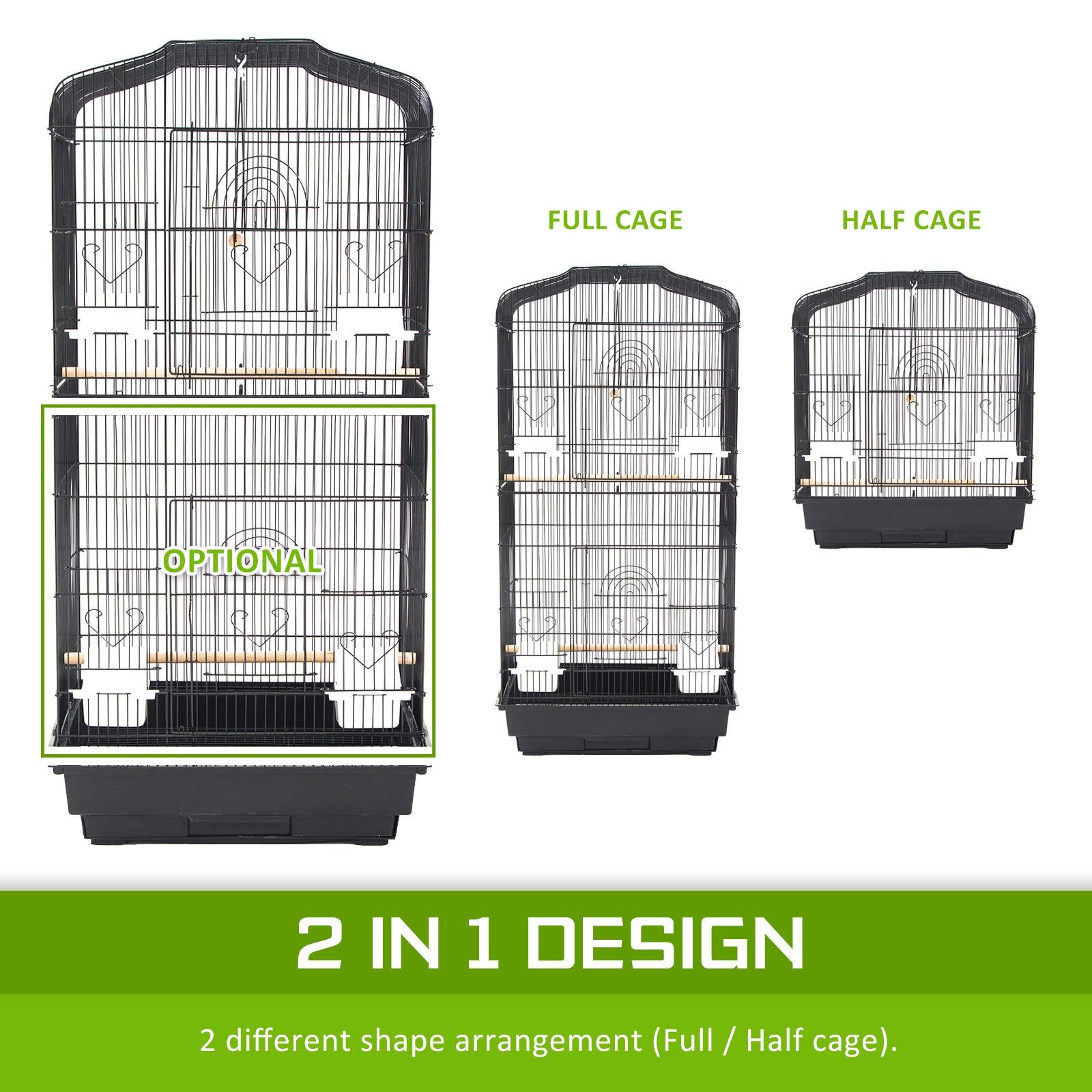 Paw Mate Bird Cage Parrot Aviary Veer 2IN1 Design 92cm - Pet Parlour Australia