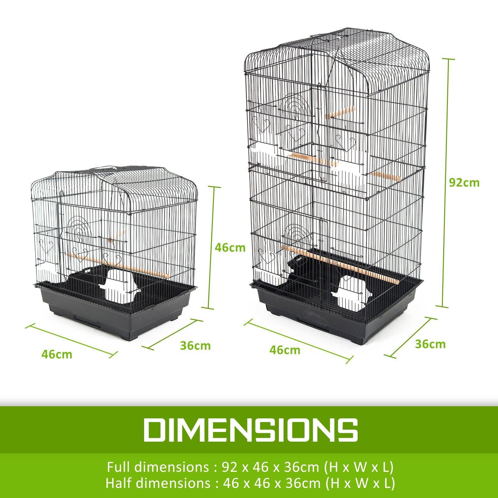 Paw Mate Bird Cage Parrot Aviary Veer 2IN1 Design 92cm - Pet Parlour Australia