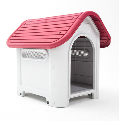 Paw Mate Pink Dog Kennel House Luna Plastic M - Pet Parlour Australia