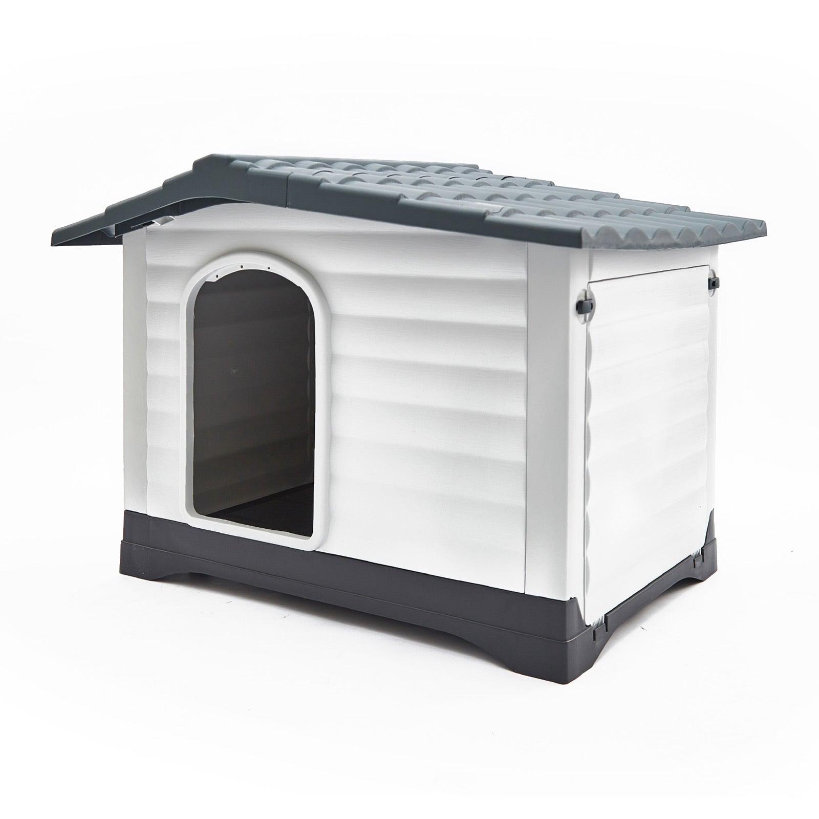 Paw Mate Blue Grey Dog Kennel House Plastic Weatherproof Outdoor Molly XXL - Pet Parlour Australia