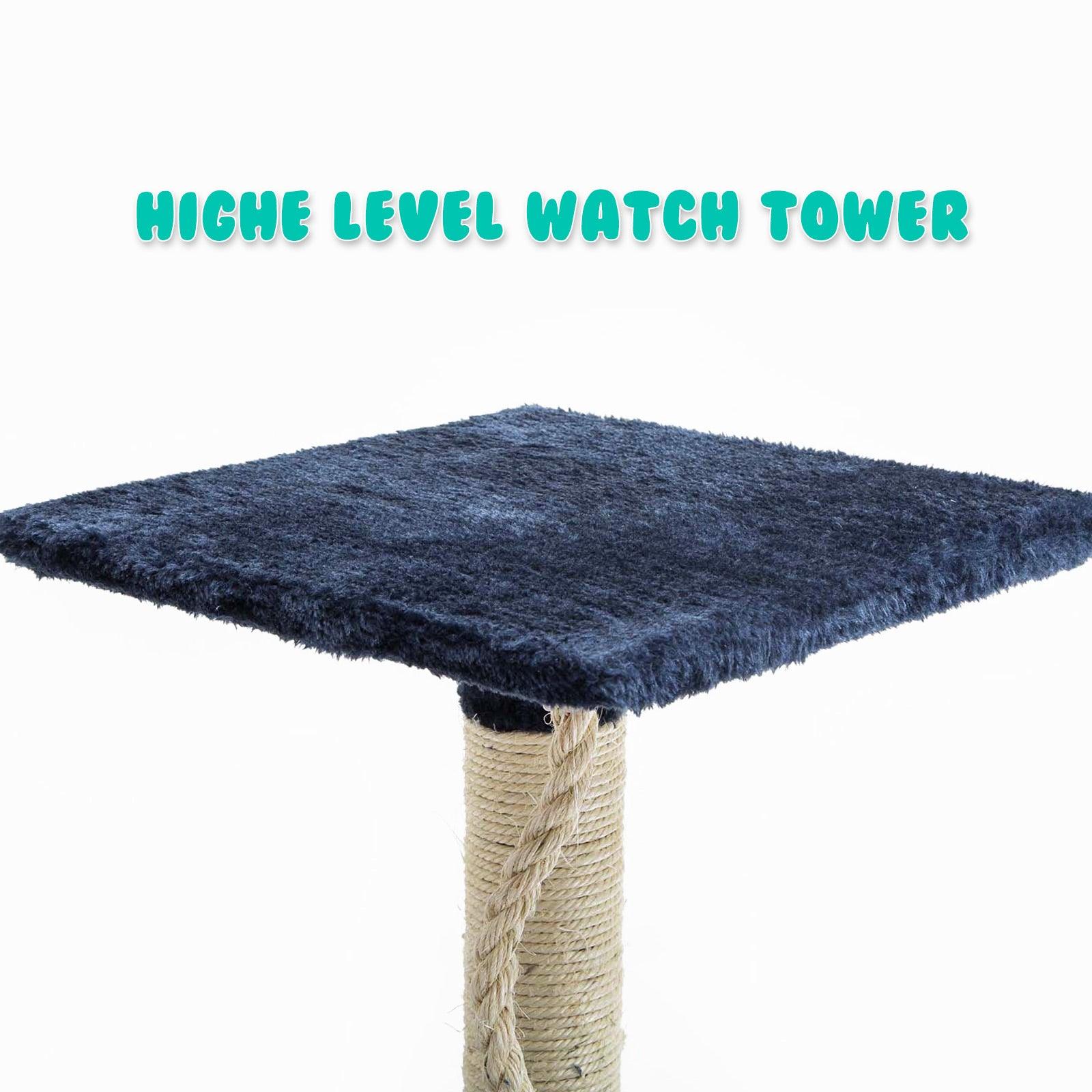 Paw Mate 120cm Blue Cat Tree Bear Multi Level Scratcher - Pet Parlour Australia