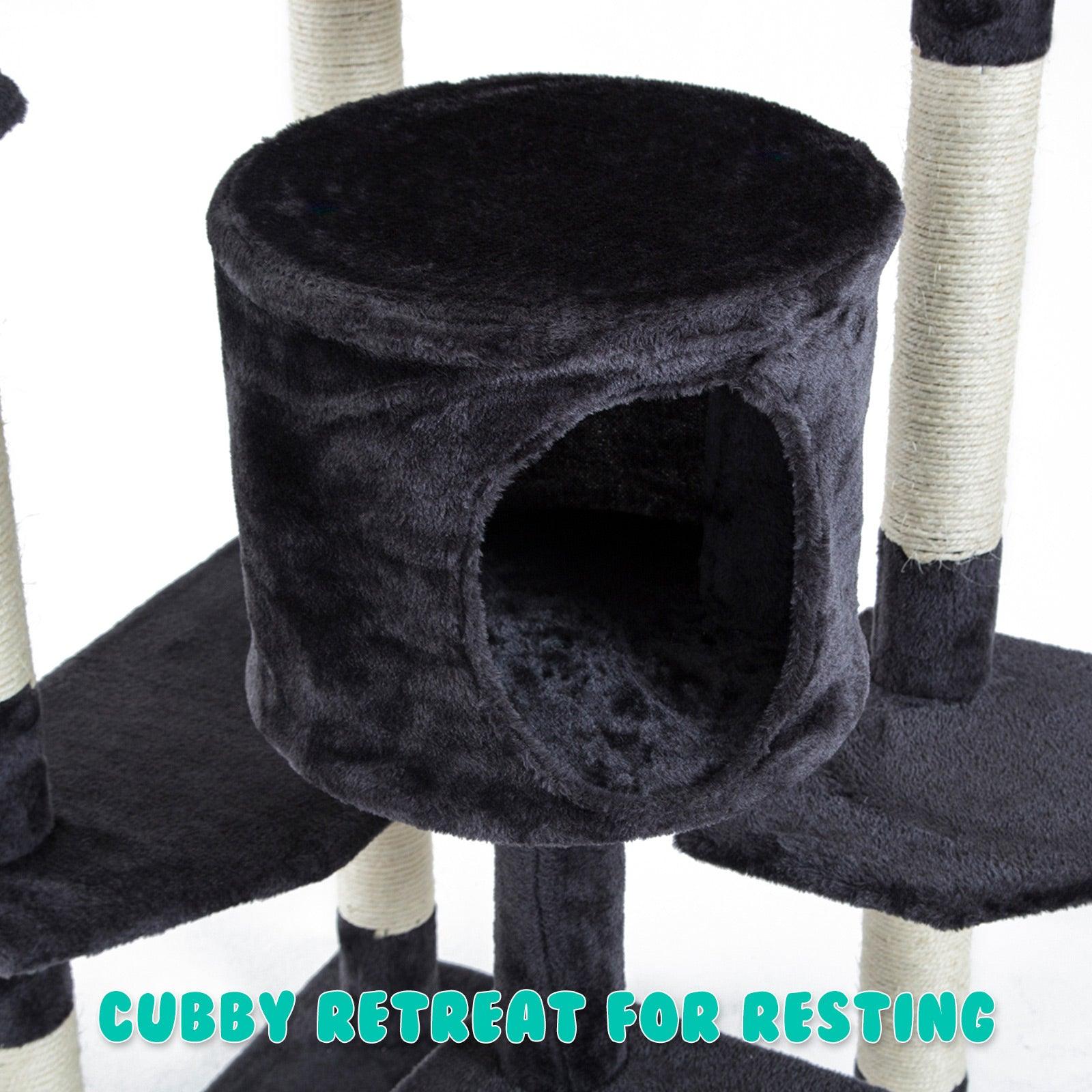 Paw Mate 201cm Grey Cat Tree Parala Multi Level Scratcher - Pet Parlour Australia