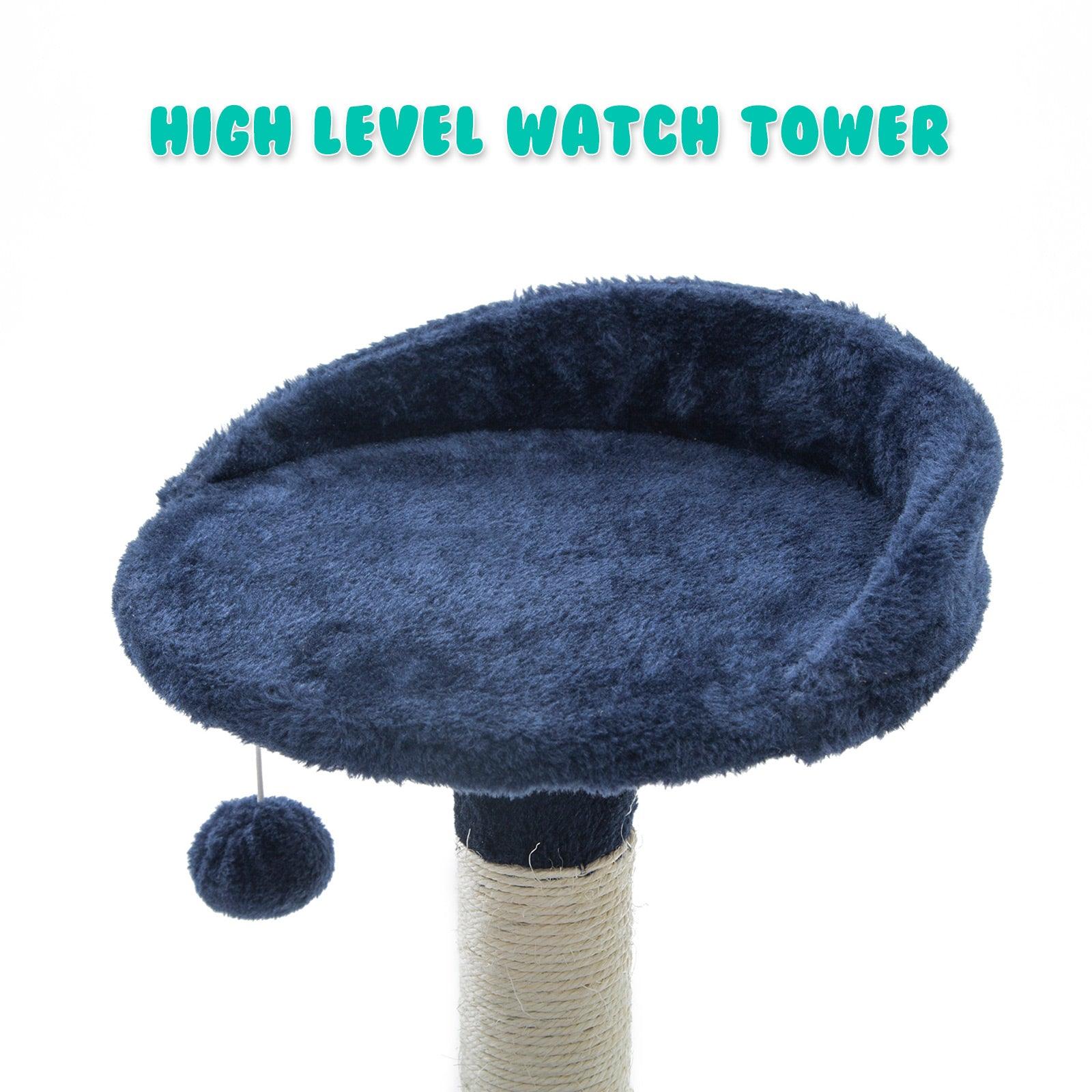 Paw Mate 96cm Blue Cat Tree Luna Multi Level Scratcher - Pet Parlour Australia