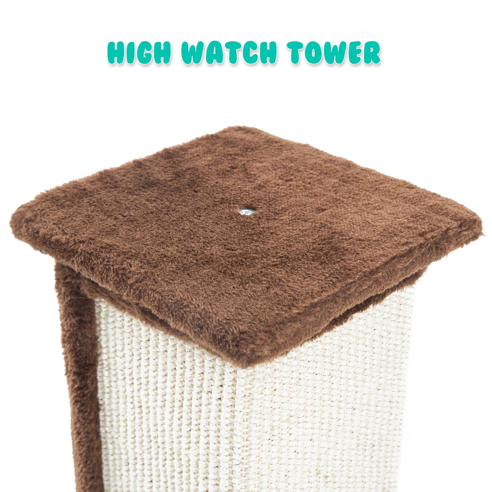 Paw Mate 92cm Brown Cat Tree Noppo Multi Level Scratcher - Pet Parlour Australia