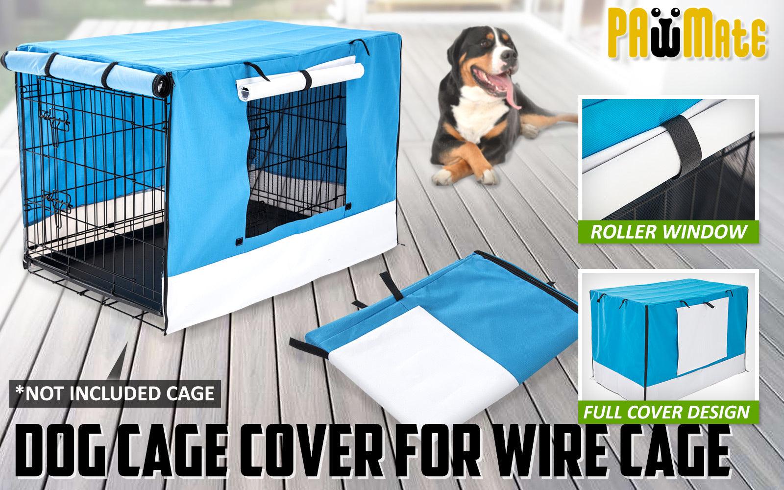 Paw Mate Blue Cage Cover Enclosure for Wire Dog Cage Crate 24in - Pet Parlour Australia