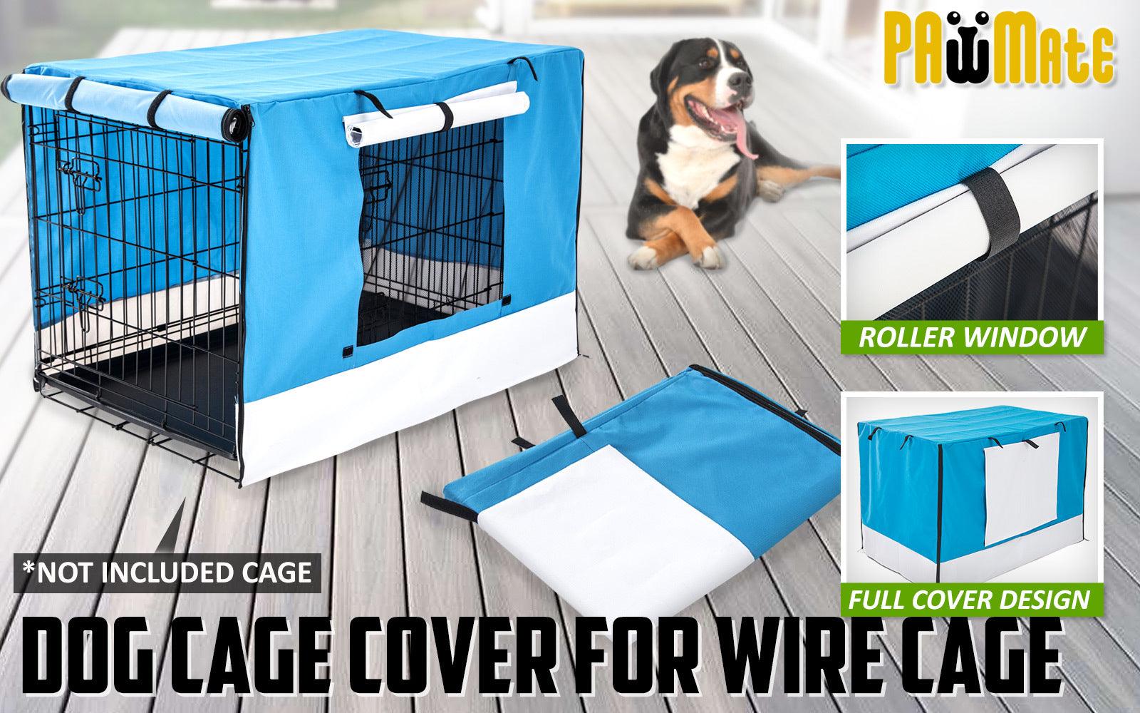 Paw Mate Blue Cage Cover Enclosure for Wire Dog Cage Crate 36in - Pet Parlour Australia