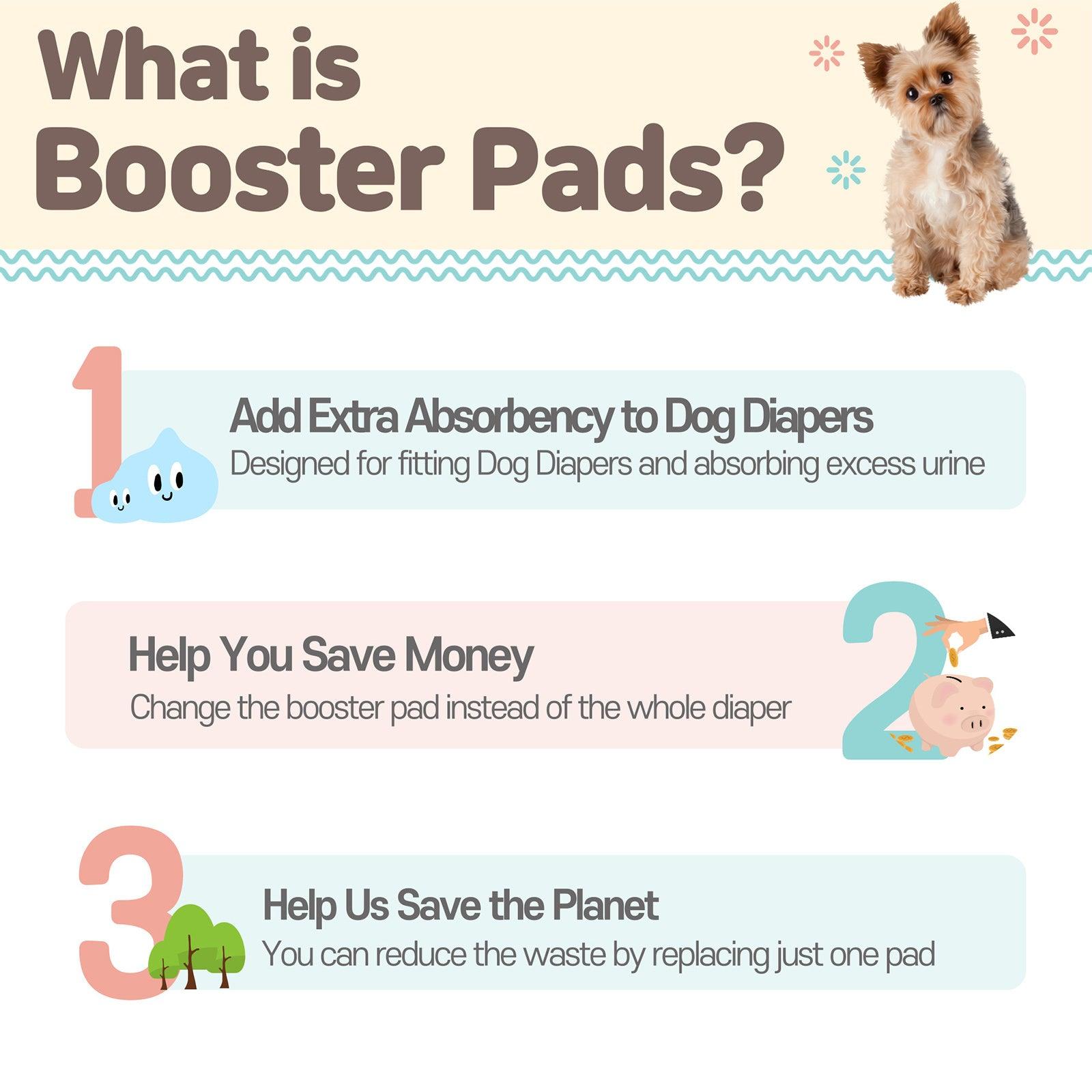 PawPang 100 Ct L Pet Dog Diaper Liners Booster Pads Disposable Adhesive - Pet Parlour Australia