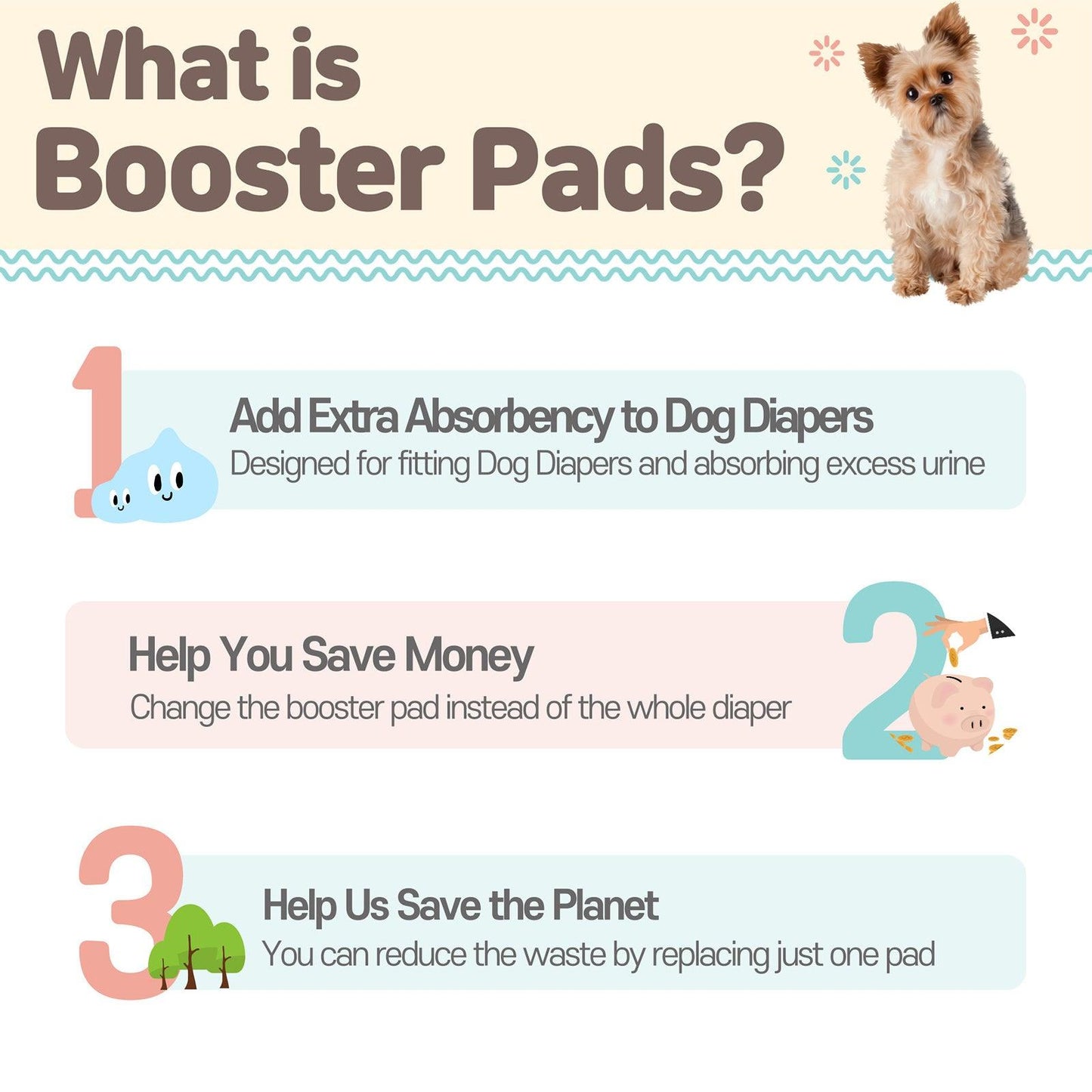 PawPang 100 Ct S Pet Dog Diaper Liners Booster Pads Disposable Adhesive - Pet Parlour Australia