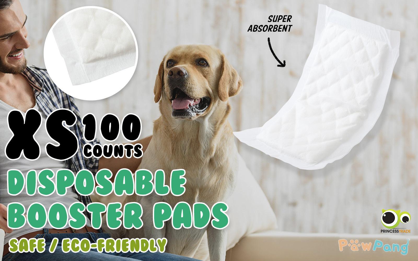 PawPang 100 Ct XS Pet Dog Diaper Liners Booster Pads Disposable Adhesive - Pet Parlour Australia