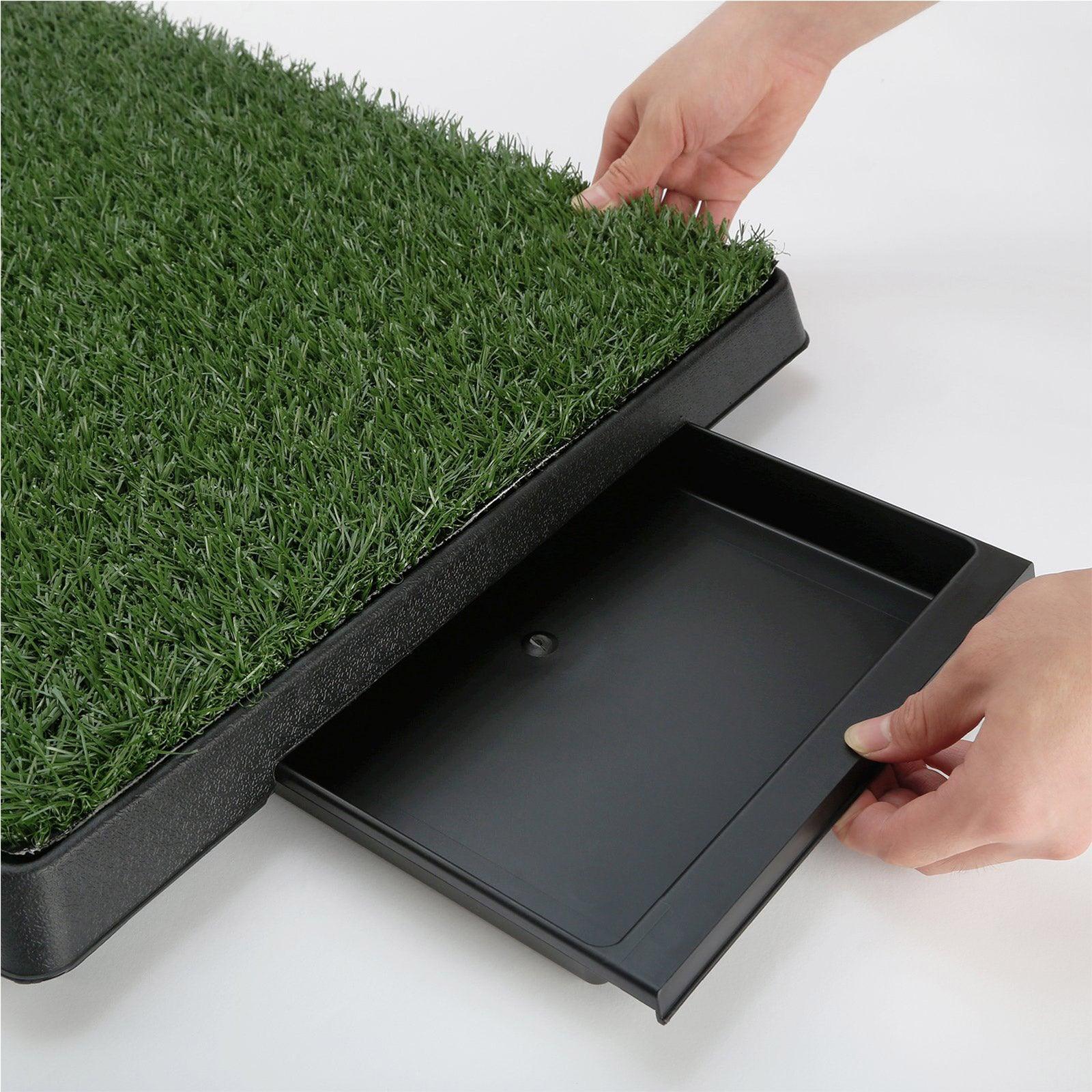 Paw Mate Pet Dog Potty Tray Training Toilet 63cm x 50cm + 1 Grass Mat - Pet Parlour Australia