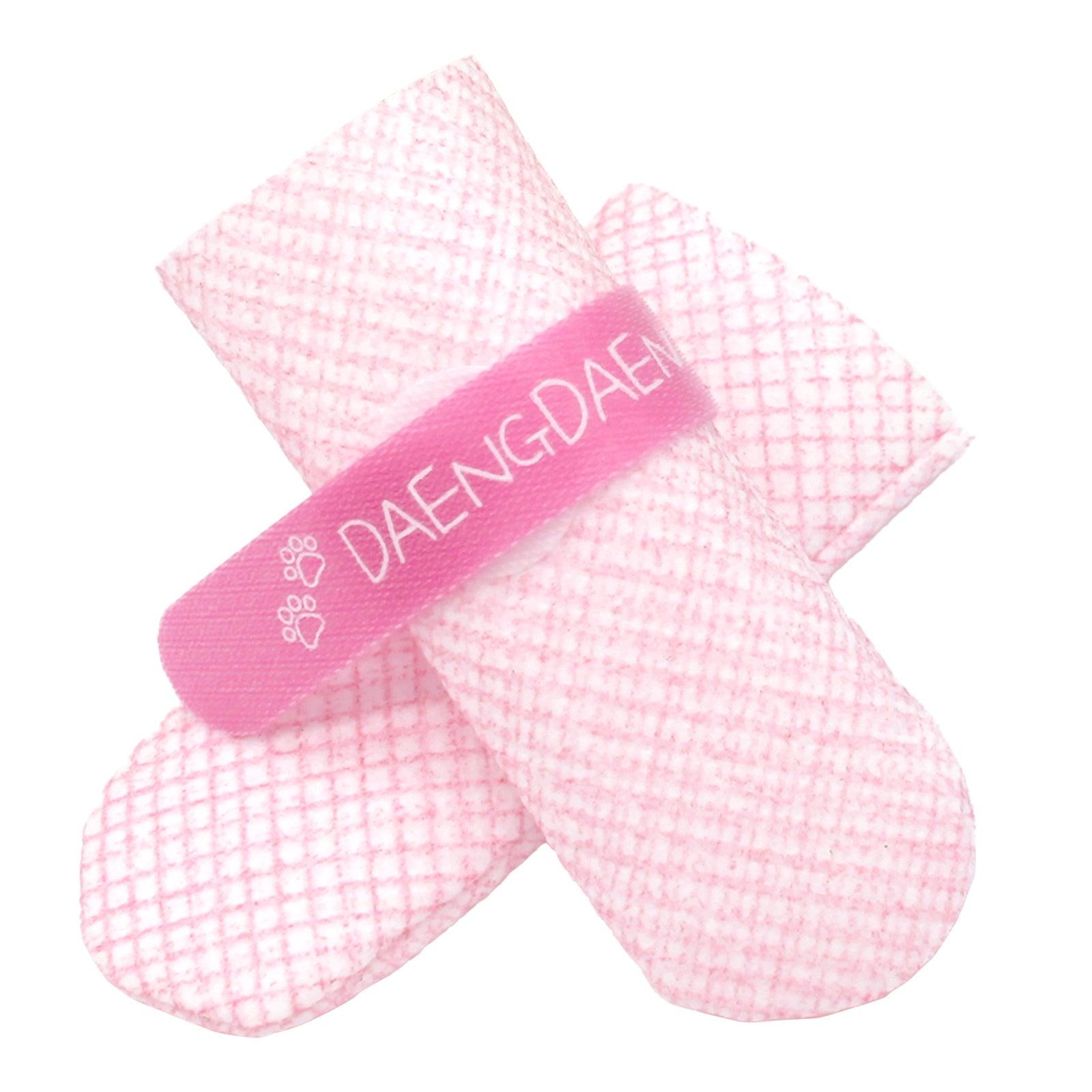 Daeng Daeng Shoes 28pc L Pink Dog Shoes Waterproof Disposable Boots Anti-Slip Socks - Pet Parlour Australia