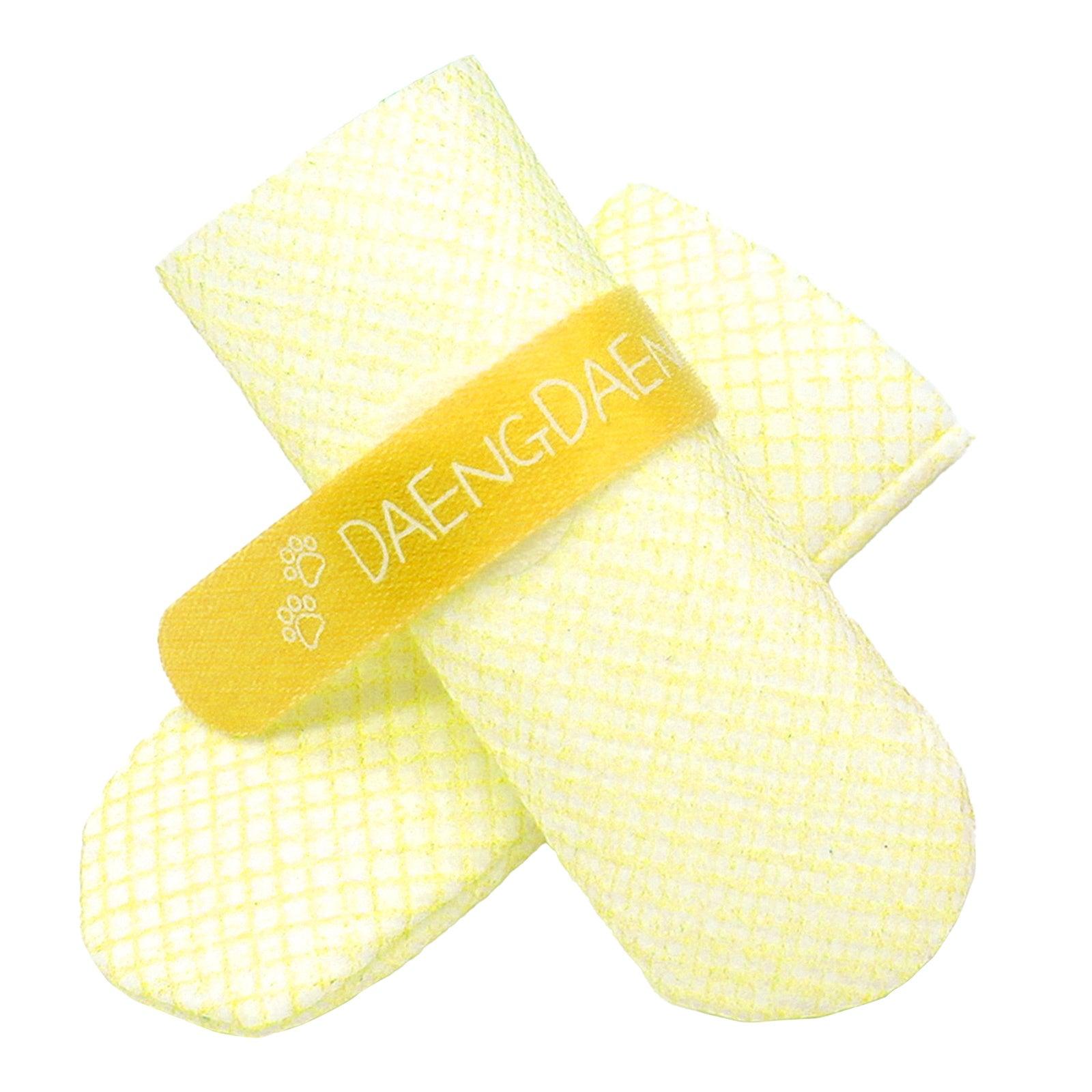 Daeng Daeng Shoes 28pc L Yellow Dog Shoes Waterproof Disposable Boots Anti-Slip Socks - Pet Parlour Australia