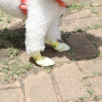 Daeng Daeng Shoes 28pc XS Yellow Dog Shoes Waterproof Disposable Boots Anti-Slip Socks - Pet Parlour Australia