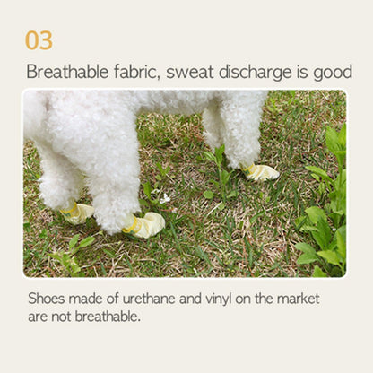 Daeng Daeng Shoes 28pc XS Yellow Dog Shoes Waterproof Disposable Boots Anti-Slip Socks - Pet Parlour Australia