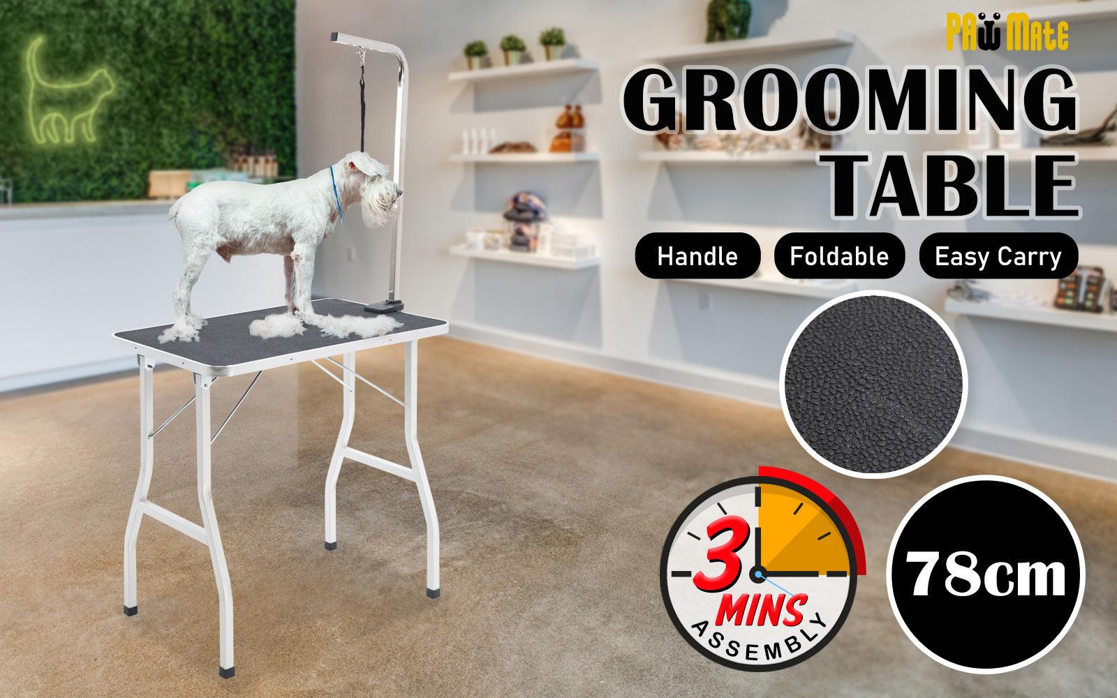 Paw Mate Black Pet Grooming Salon Table Dog Cat 78cm - Pet Parlour Australia