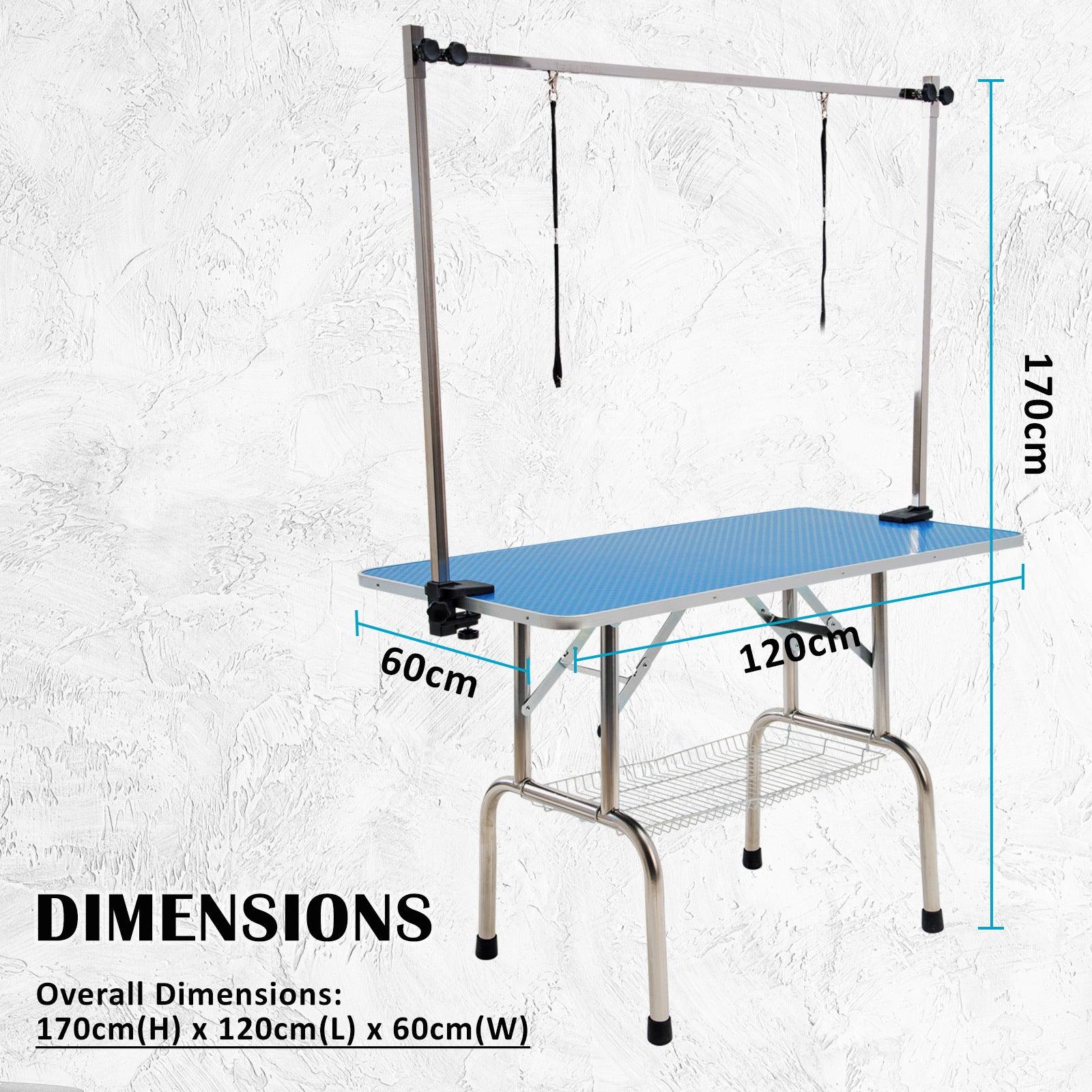 Paw Mate Blue Pet Grooming Salon Table Dual Dog Cat 120cm - Pet Parlour Australia