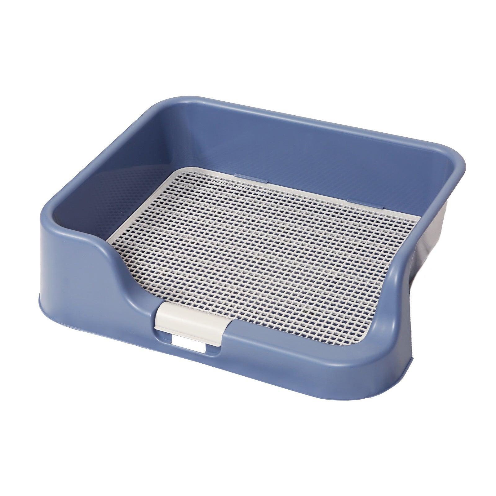 PS KOREA Blue Dog Pet Potty Tray Training Toilet Raised Walls T1 - Pet Parlour Australia