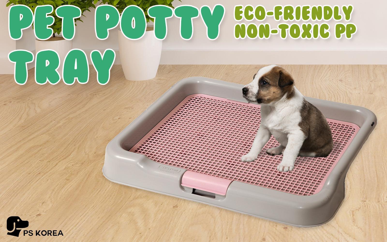 PS KOREA Grey Dog Pet Potty Tray Training Toilet Portable T3 - Pet Parlour Australia