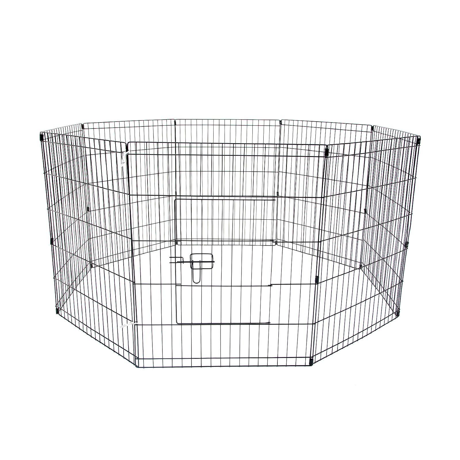 Paw Mate Pet Playpen 8 Panel 24in Foldable Dog Exercise Enclosure Fence Cage - Pet Parlour Australia