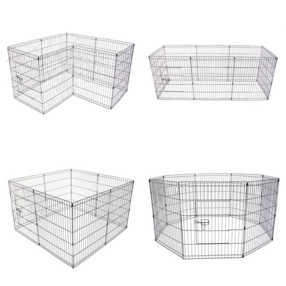 Paw Mate Pet Playpen 8 Panel 24in Foldable Dog Exercise Enclosure Fence Cage - Pet Parlour Australia