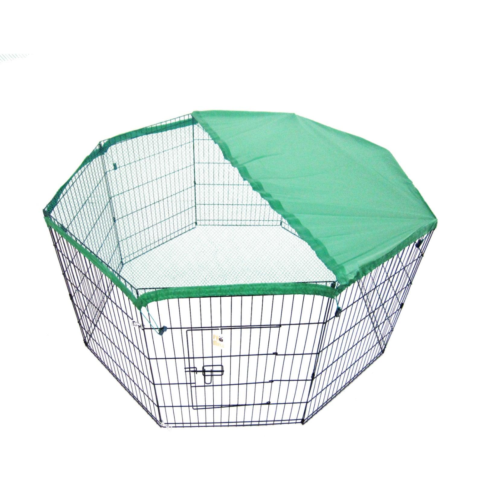 Paw Mate Pet Playpen 8 Panel 24in Foldable Dog Cage + Cover - Pet Parlour Australia