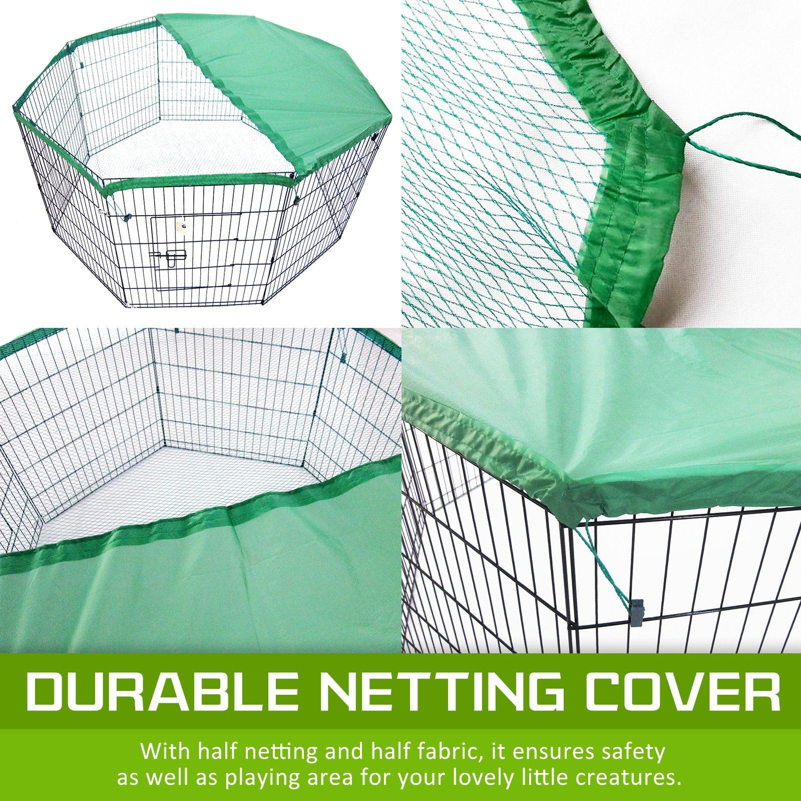 Paw Mate Pet Playpen 8 Panel 24in Foldable Dog Cage + Cover - Pet Parlour Australia