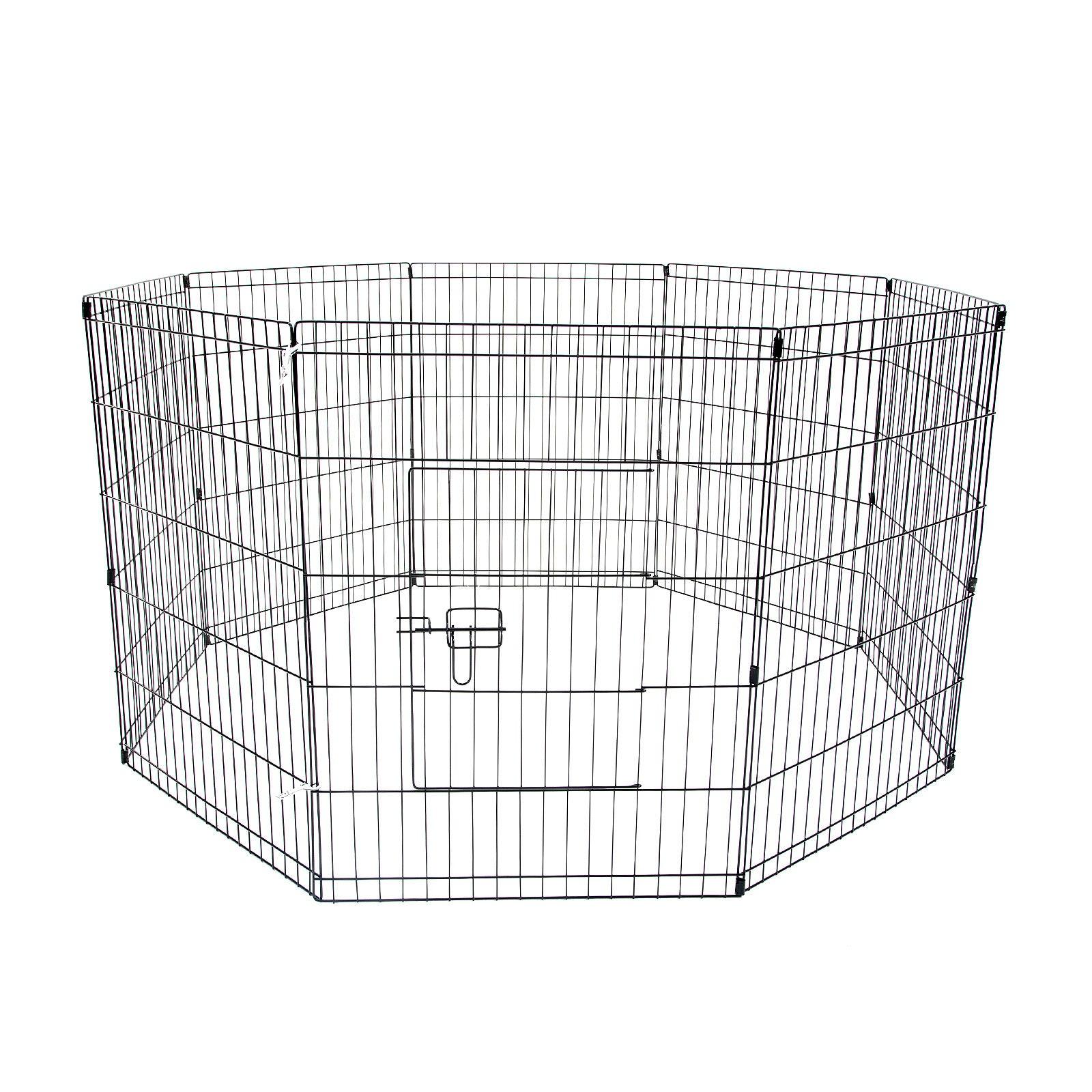 Paw Mate Pet Playpen 8 Panel 30in Foldable Dog Exercise Enclosure Fence Cage - Pet Parlour Australia