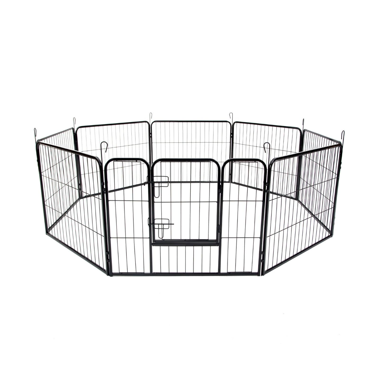 Paw Mate Pet Playpen Heavy Duty 31in 8 Panel Foldable Dog Exercise Enclosure Fence Cage - Pet Parlour Australia