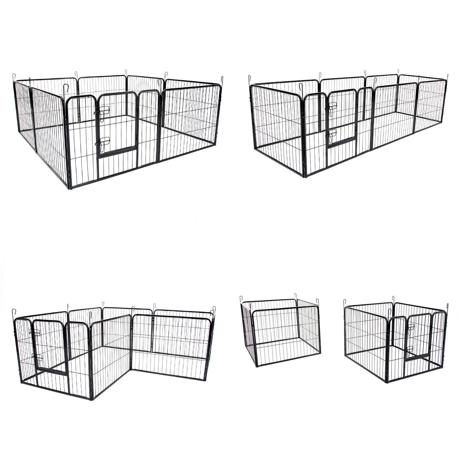 Paw Mate Pet Playpen Heavy Duty 31in 8 Panel Foldable Dog Exercise Enclosure Fence Cage - Pet Parlour Australia