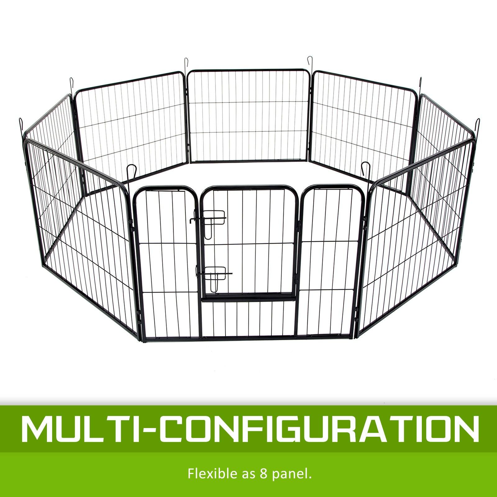 Paw Mate Pet Playpen Heavy Duty 32in 8 Panel Foldable Dog Exercise Enclosure Fence Cage - Pet Parlour Australia