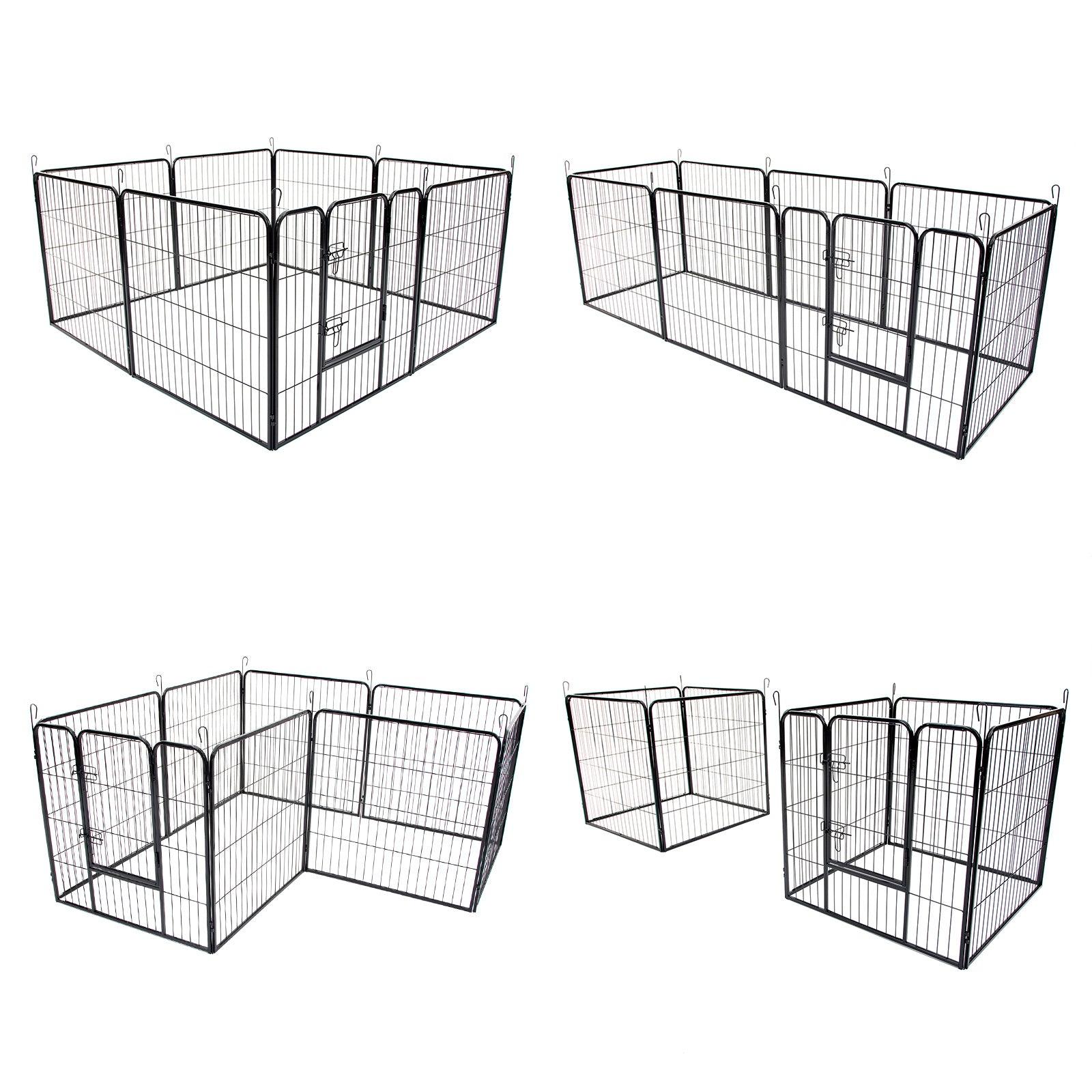 Paw Mate Pet Playpen Heavy Duty 32in 8 Panel Foldable Dog Cage + Cover - Pet Parlour Australia