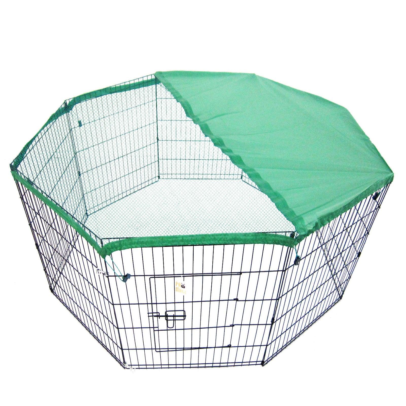 Paw Mate Pet Playpen 8 Panel 42in Foldable Dog Cage + Cover - Pet Parlour Australia