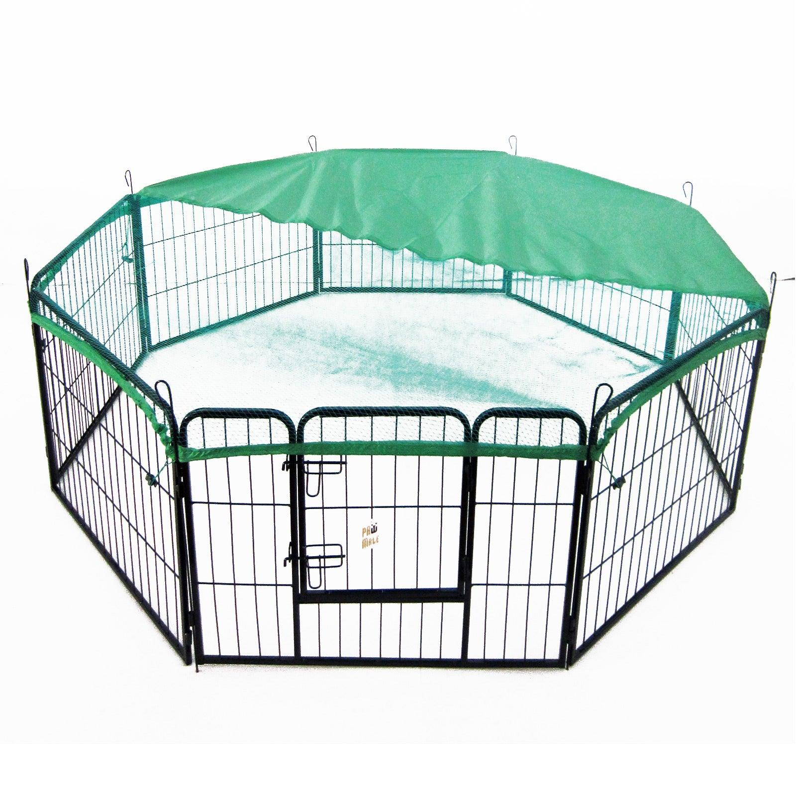 Paw Mate Green Net Cover for Pet Playpen 32in Dog Exercise Enclosure Fence Cage - Pet Parlour Australia
