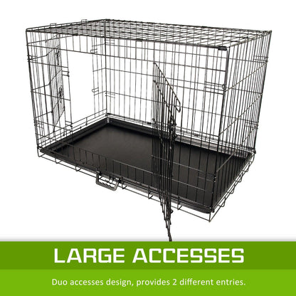 Paw Mate Wire Dog Cage Foldable Crate Kennel 36in with Tray - Pet Parlour Australia