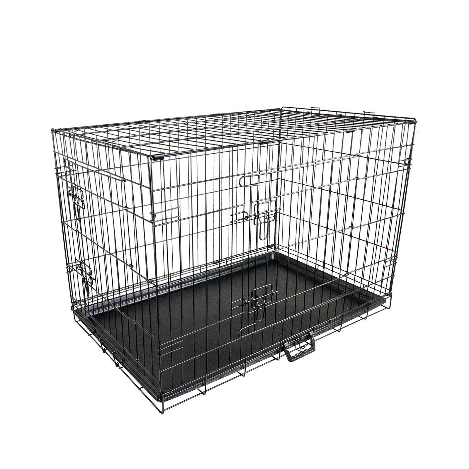 Paw Mate Wire Dog Cage Foldable Crate Kennel 42in with Tray - Pet Parlour Australia