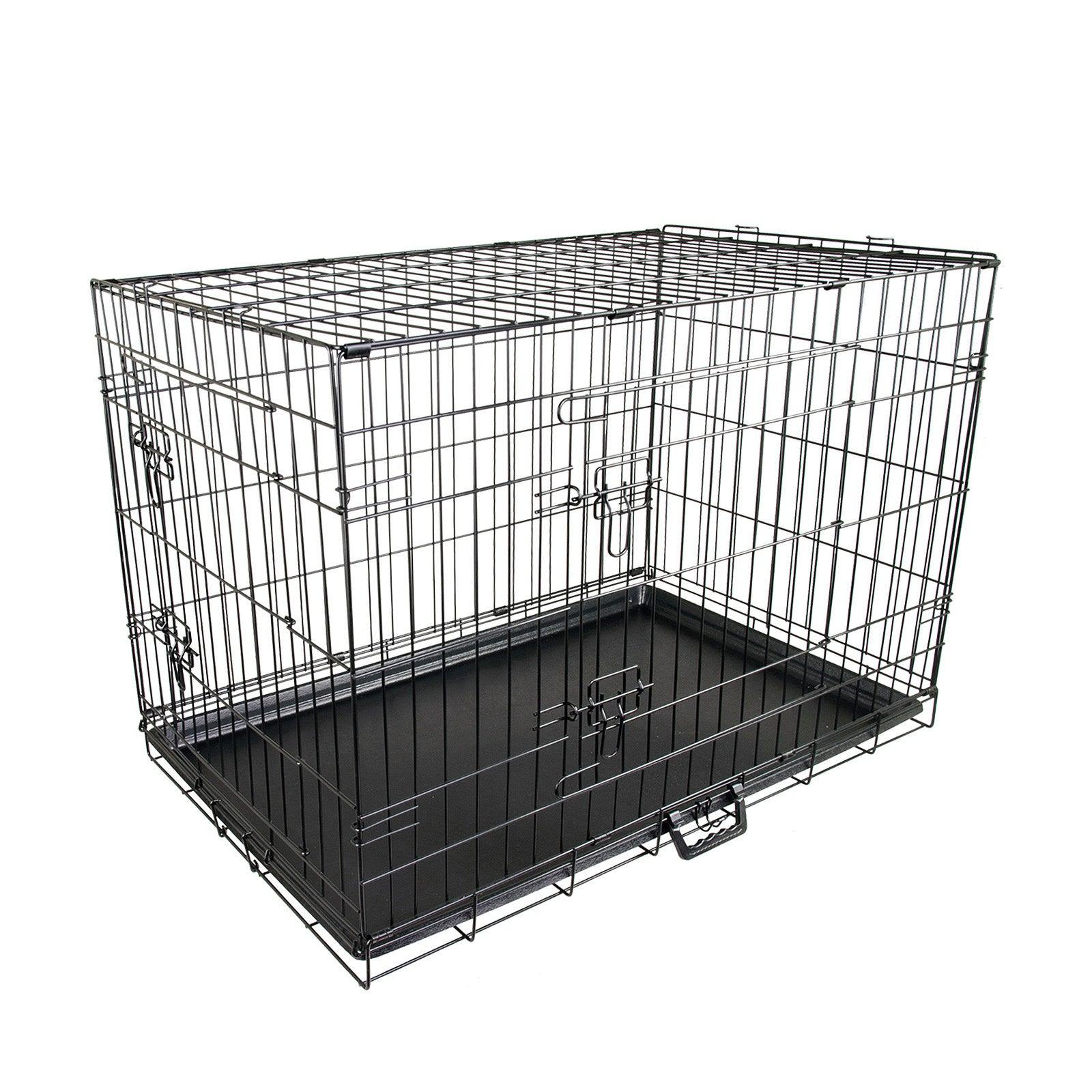 Paw Mate Wire Dog Cage Foldable Crate Kennel 48in with Tray - Pet Parlour Australia