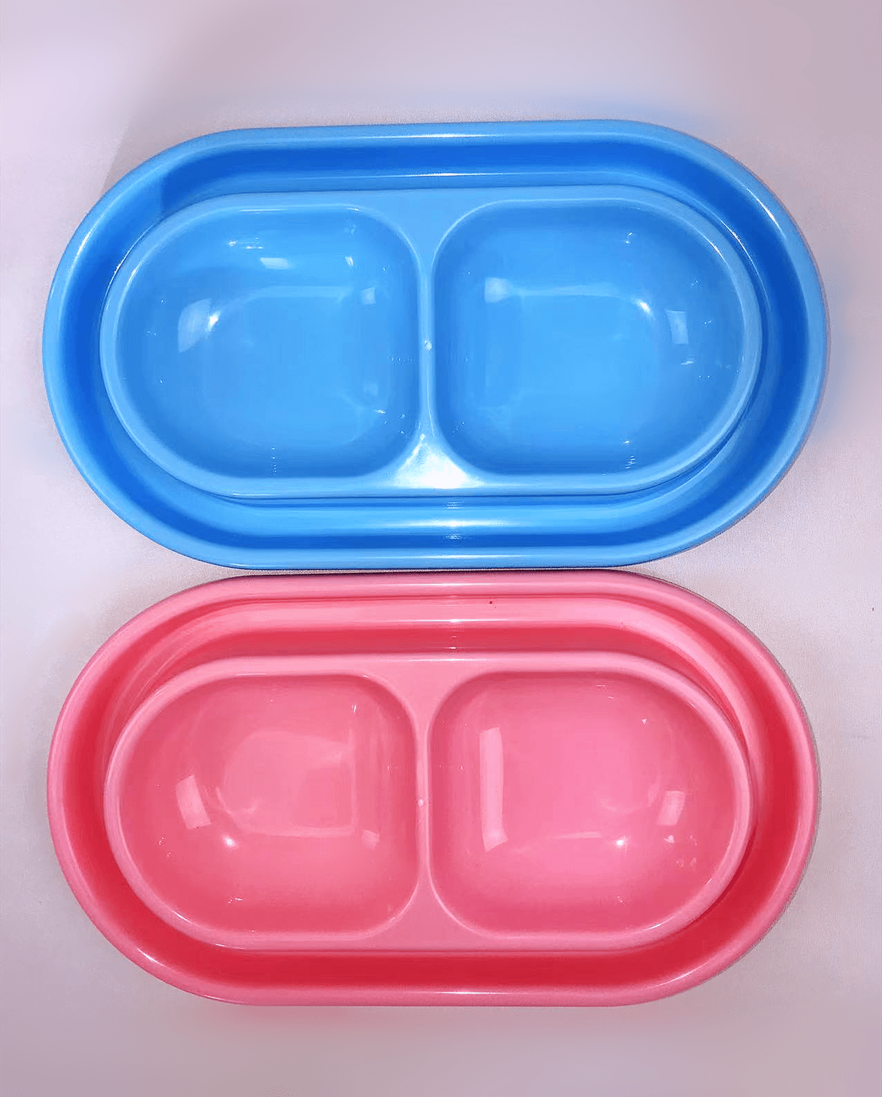 2 x Medium Anti-Ant Pet Plastic Rabbit Dog Feeding Bowls Cat Rabbit Guinea Pig Feeder - Pet Parlour Australia