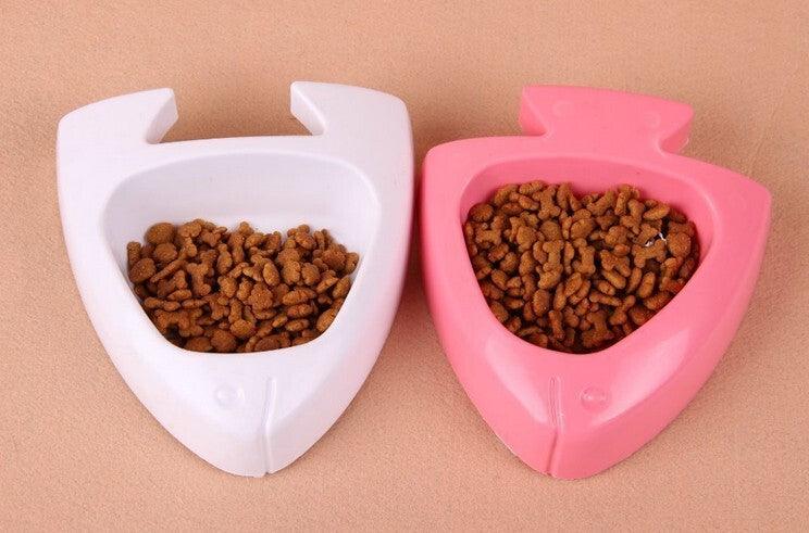 2 x Medium Pet Plastic Rabbit Dog Feeding Bowls Cat Rabbit Guinea Pig Feeder - Pet Parlour Australia