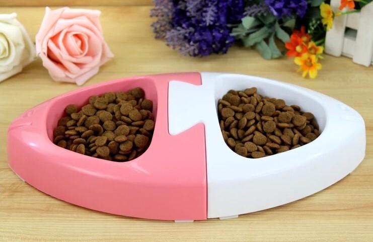 2 x Medium Pet Plastic Rabbit Dog Feeding Bowls Cat Rabbit Guinea Pig Feeder - Pet Parlour Australia