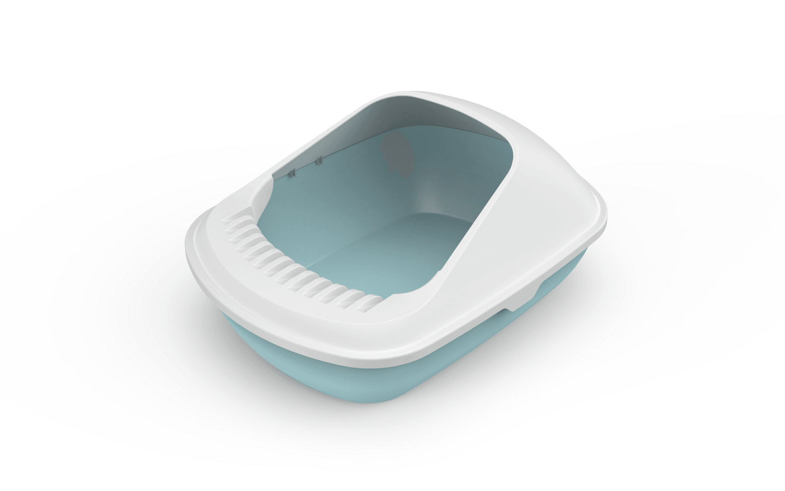 2 X Medium Cat Litter Box Tray With Shovel Kitty Toilet Semi-Enclosed Pet Box Blue - Pet Parlour Australia