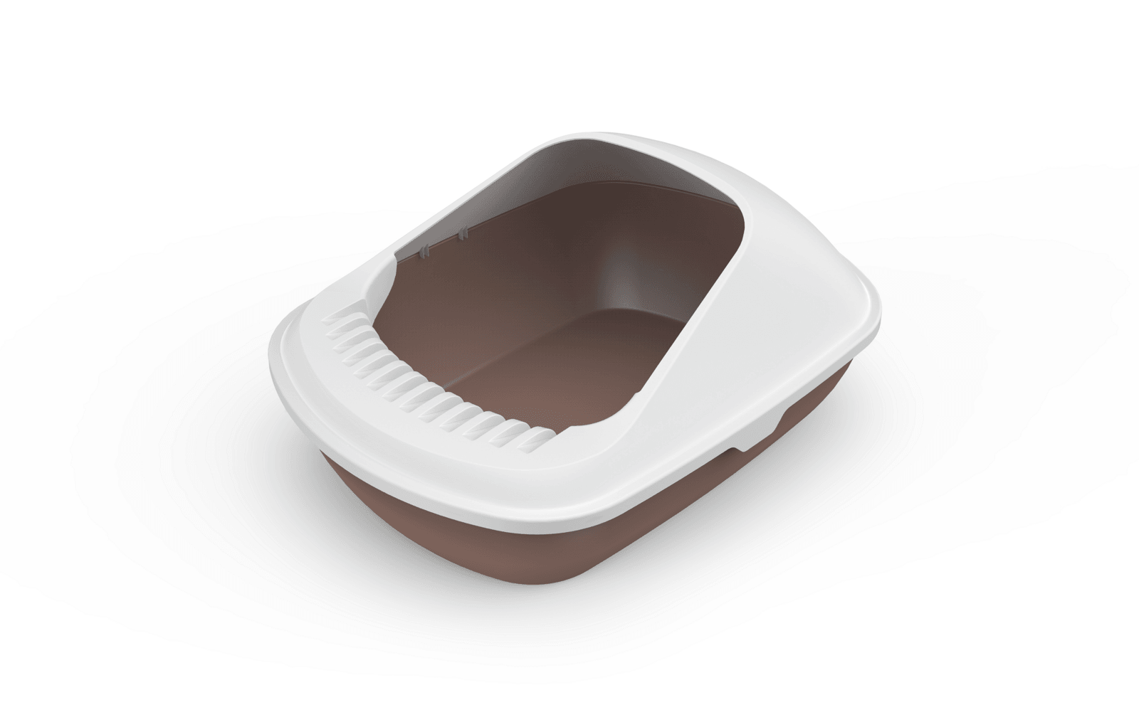 2 X Medium Cat Litter Box Tray With Shovel Kitty Toilet Semi-Enclosed Pet Box Brown - Pet Parlour Australia