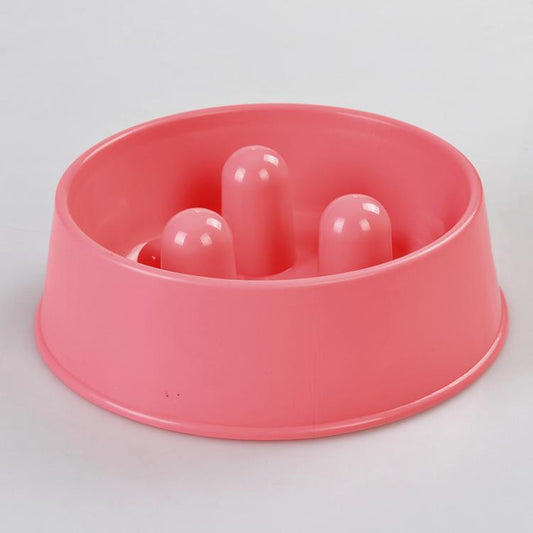 1 x XL Pet Anti Gulp Feeder Bowl Dog Cat Puppy slow food Interactive Dish Pink - Pet Parlour Australia