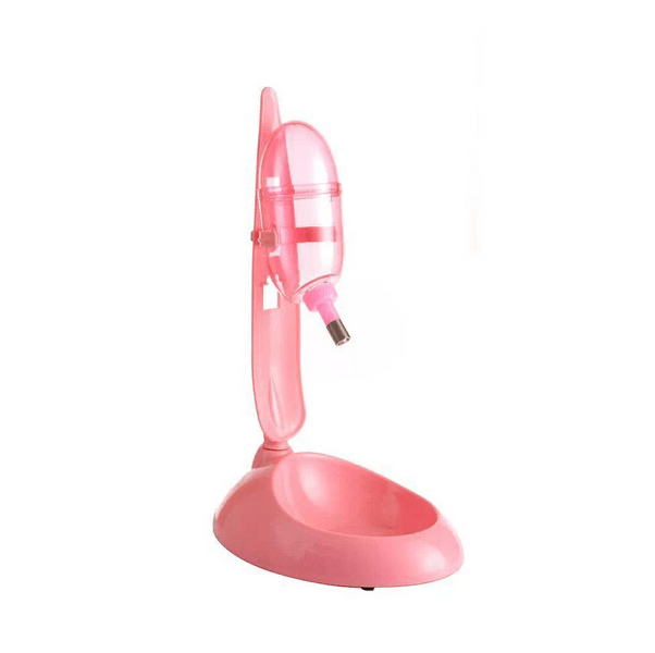 Dog Cat Guinea Pig Water Food Feeder Rabbit Bowl Dispenser Bottle-Pink - Pet Parlour Australia