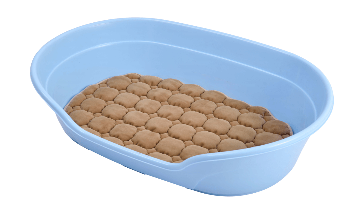 Pet Bed Medium Plastic Dog Bedding Sleeping Resting Washable Basket Blue - Pet Parlour Australia