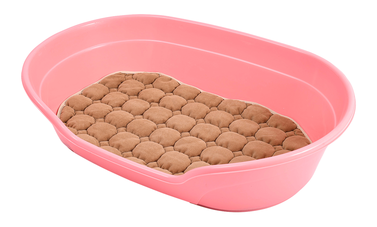 Pet Bed Medium Plastic Dog Bedding Sleeping Resting Washable Basket Pink - Pet Parlour Australia