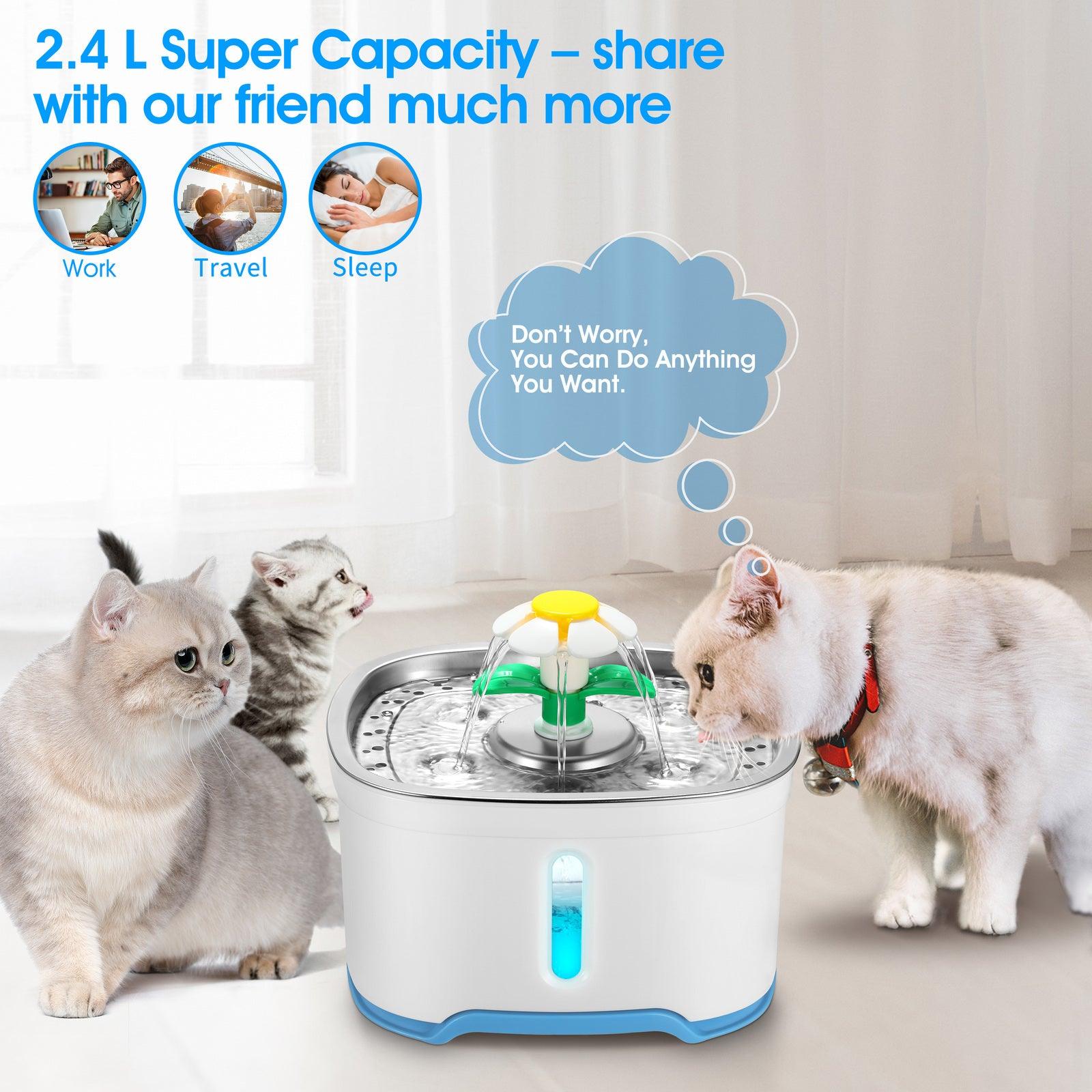 2.5L Automatic Electric Pet Water Fountain Dog Cat Water Feeder Bowl Dispenser - Pet Parlour Australia