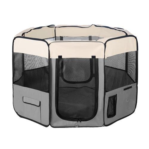 Small Grey Dog Cat Puppy Rabbit Guinea Pig Cat Soft Playpen - Pet Parlour Australia